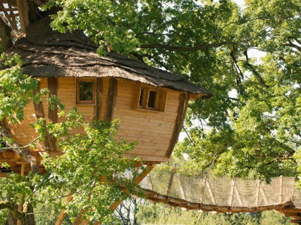 Cabane Perchee Dans Les Arbres Saint-Hilaire-en-Morvan Buitenkant foto
